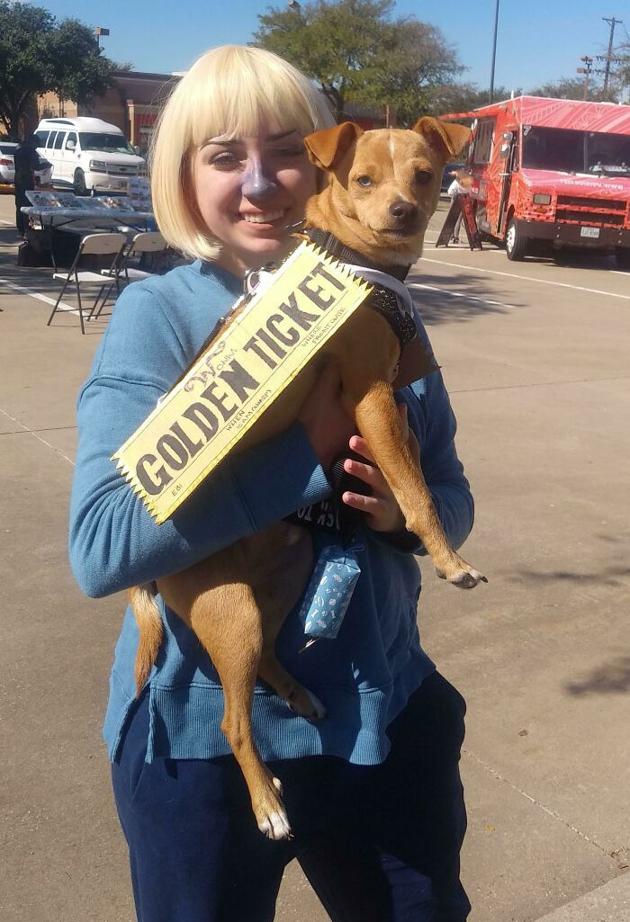 My Kiddo & Her Pup Aka Violet & Her Golden Ticket