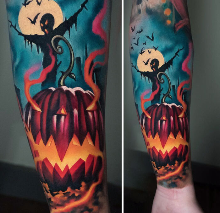 Spooky Halloween Tattoo