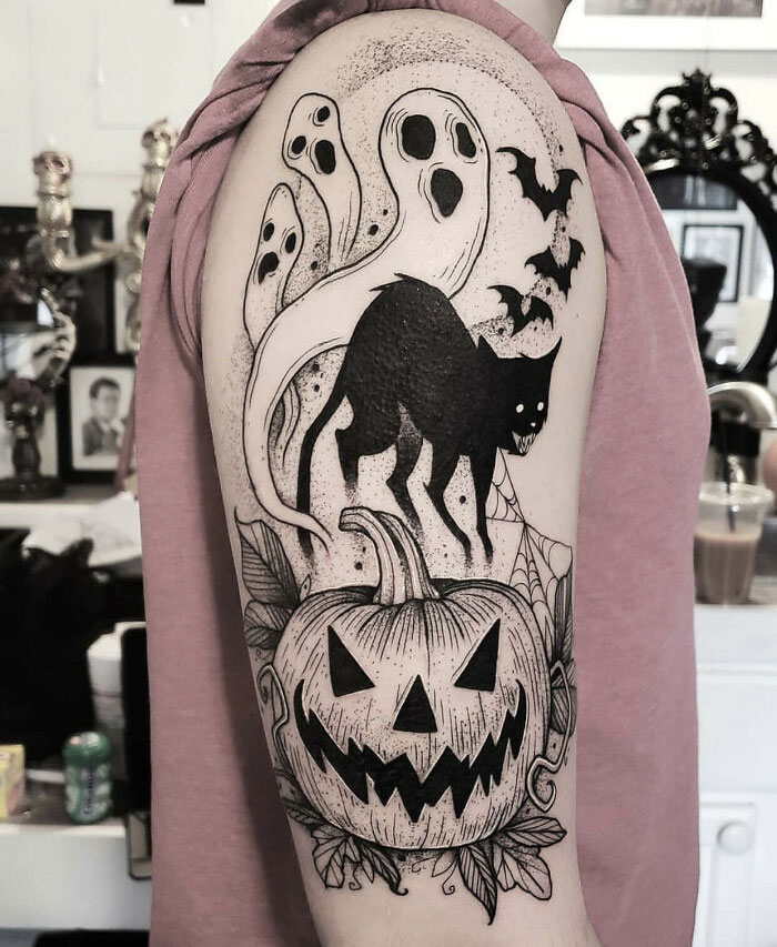 Spooky Halloween Tattoo