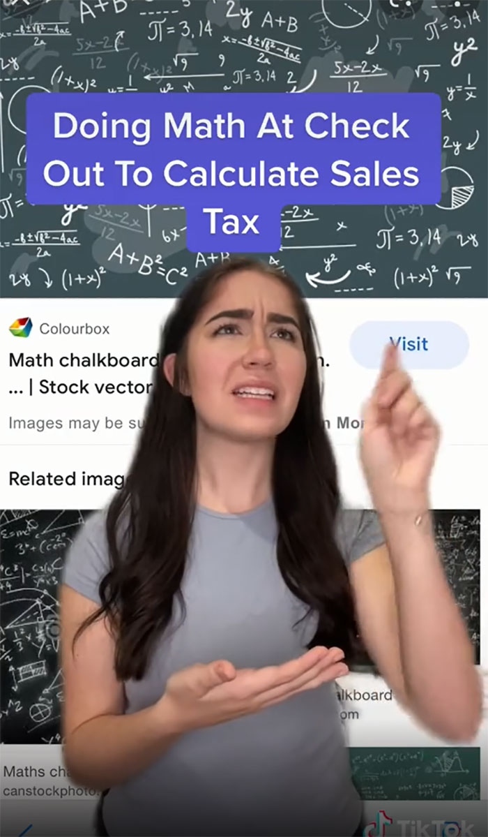 Doing Math At Check Out To Calculate Sales Tax