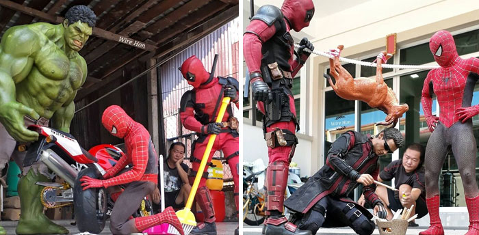 Folks Are Cracking Up At These 30 Forced Perspective Photos Of Action Figures Casually Interacting With Their Owner (New Pics)