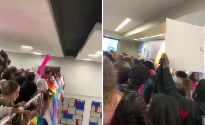 High School Students In Texas Stage A Massive Walkout After A Trans Girl Is Banned From Girls' Locker Room High School Students In Texas Stage A Massive Walkout After A Trans Girl Is Banned From Girls' Locker Room