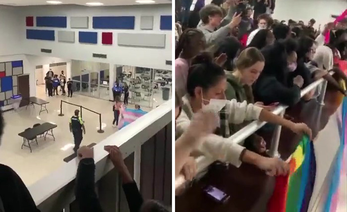 High School Students In Texas Stage A Massive Walkout After A Trans Girl Is Banned From Girls' Locker Room High School Students In Texas Stage A Massive Walkout After A Trans Girl Is Banned From Girls' Locker Room