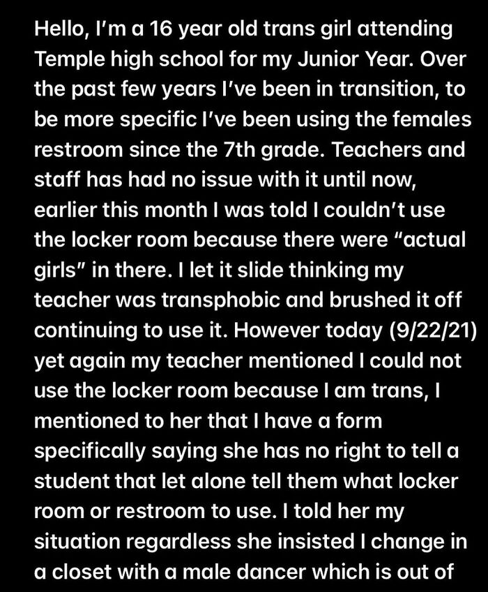 High School Students In Texas Stage A Massive Walkout After A Trans Girl Is Banned From Girls' Locker Room High School Students In Texas Stage A Massive Walkout After A Trans Girl Is Banned From Girls' Locker Room