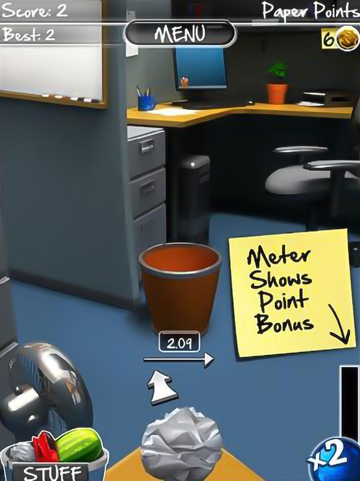 Paper Toss - The First App I Downloaded On My iPod