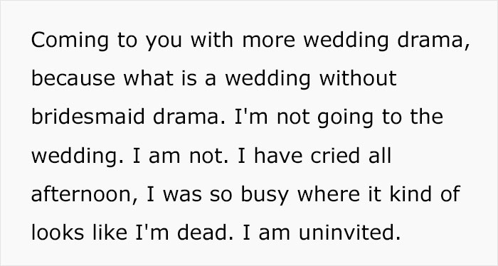 Maid Of Honor Gets Demoted To A Bridesmaid Because She Won't Go On A Diet, Decides To Take Revenge By Publicly Exposing The Horrible Bride