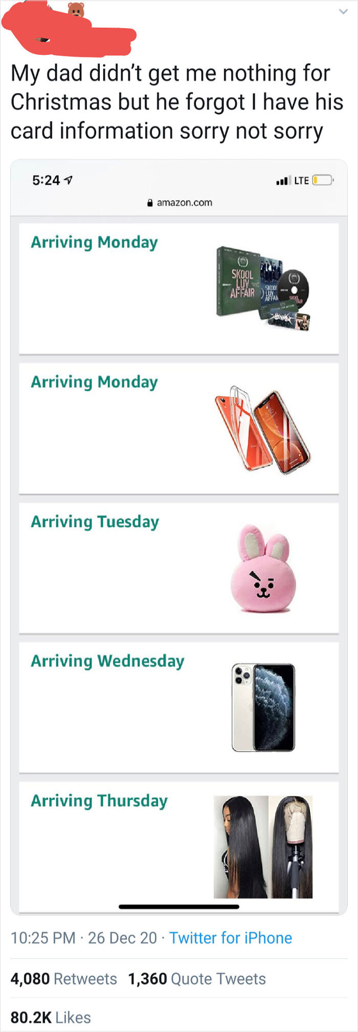 Imagine Being This Spoilt, Sometime Didn't Get You Anything On Christmas So You Spend A S**t Ton Of Their Money, I Hope The Dude Wasn't Broke