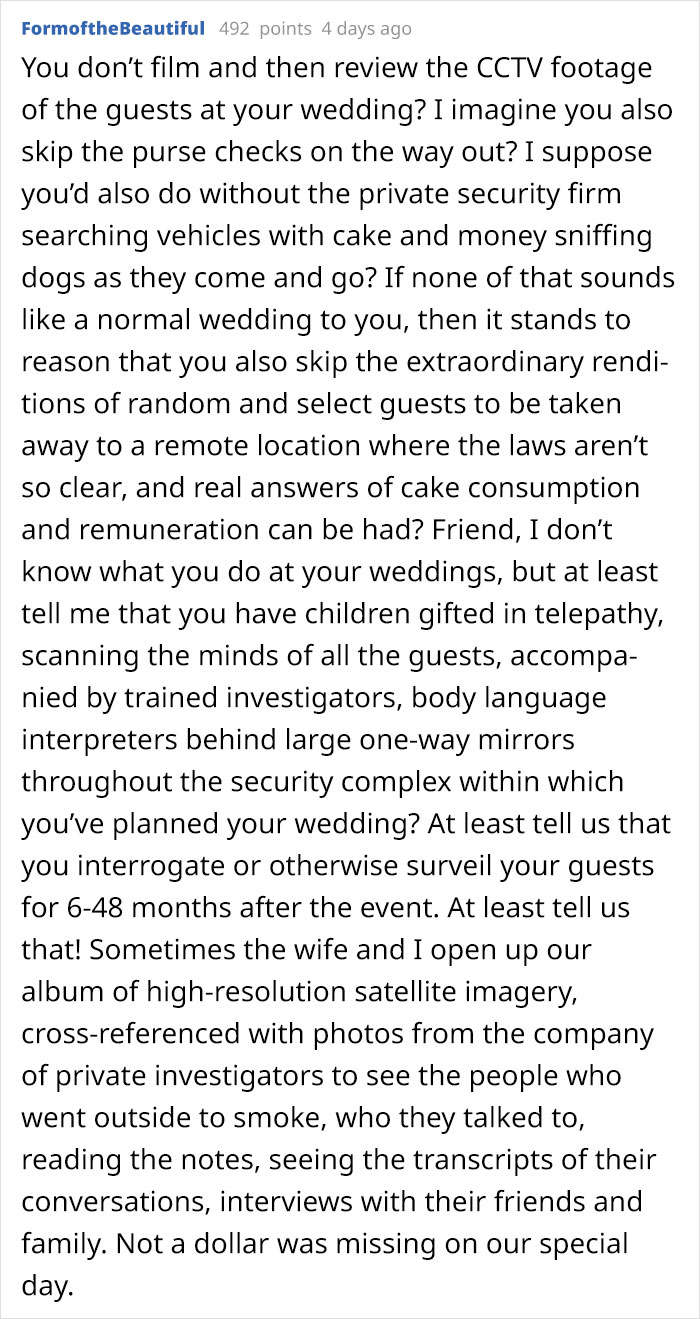 Guest Shocked To Receive Charge For Additional Slice Of Wedding Cake The Newlyweds Saw Them Take Via CCTV Guest Shocked To Receive Charge For Additional Slice Of Wedding Cake The Newlyweds Saw Them Take Via CCTV