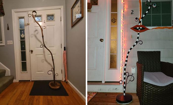 Found This (Plant Hanger?) On The Side Of The Road. Turned It Into A Real Monster!