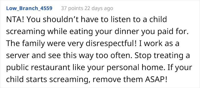 Woman Asks Mom To Take Her Shrieking Toddler Outside So Everyone Can Enjoy Their Food At A Restaurant, Drama Ensues