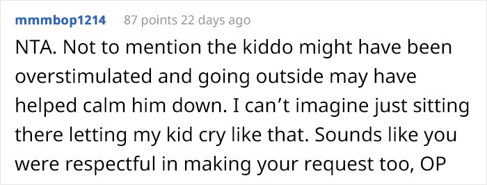 Woman Asks Mom To Take Her Shrieking Toddler Outside So Everyone Can Enjoy Their Food At A Restaurant, Drama Ensues