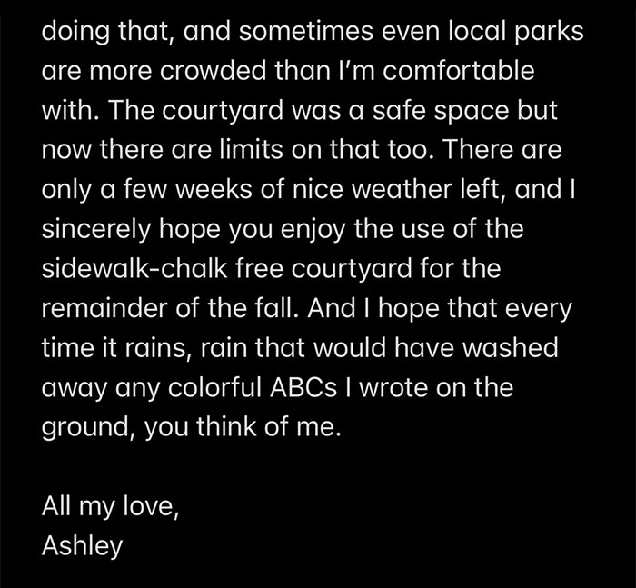 Mom Writes A Letter In Sidewalk Chalk To &lsquo;Karen Neighbor&rsquo; Who Complained About Her Toddler&rsquo;s Drawings And It&rsquo;s Going Viral