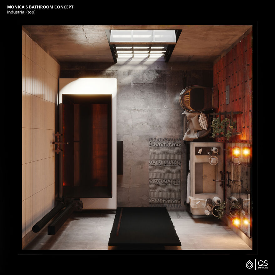 Company Redesigns The Bathroom From "Friends" In 6 Modern-Day Interior Styles