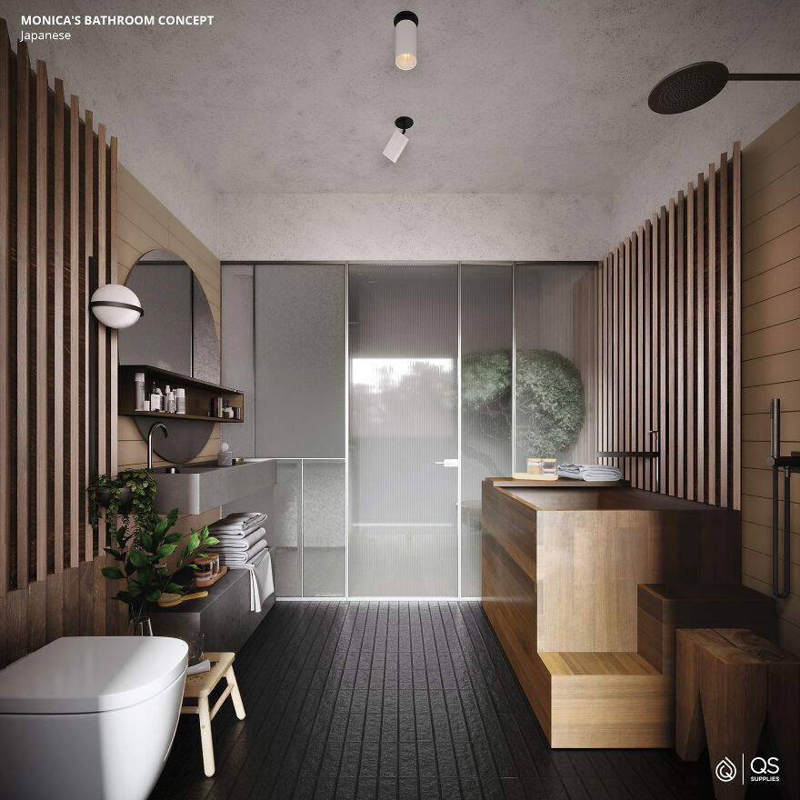 Company Redesigns The Bathroom From "Friends" In 6 Modern-Day Interior Styles
