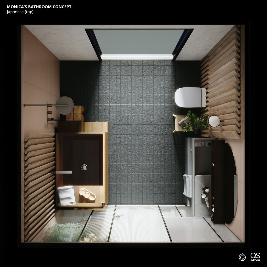 Company Redesigns The Bathroom From "Friends" In 6 Modern-Day Interior Styles