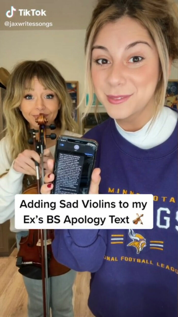 Woman Claps Back At Cheating Ex By Reading His Pathetic Apology Text With Live 'Sad Violin' Accompaniment