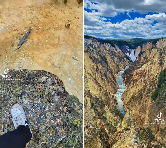 Artist's Point In Yellowstone National Park (Cred. @itscarteralexander On Tiktok)
