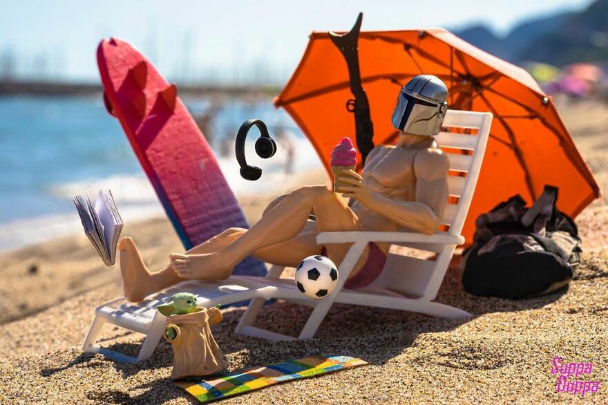 A Real Mandalorian Never Removes His Helmet