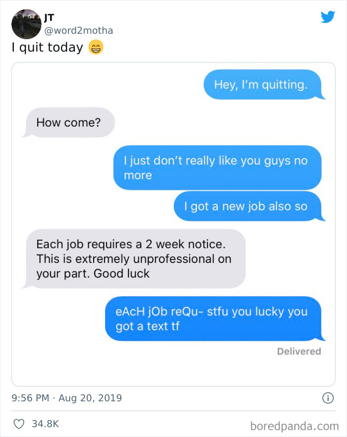 Madlad Quits His Job