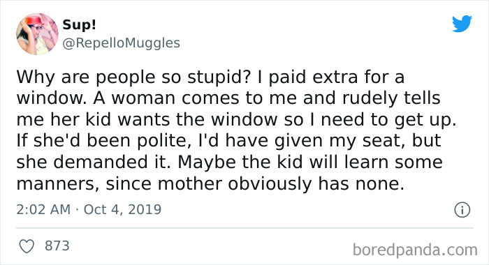 Get Up My Son Wants Your Seat!