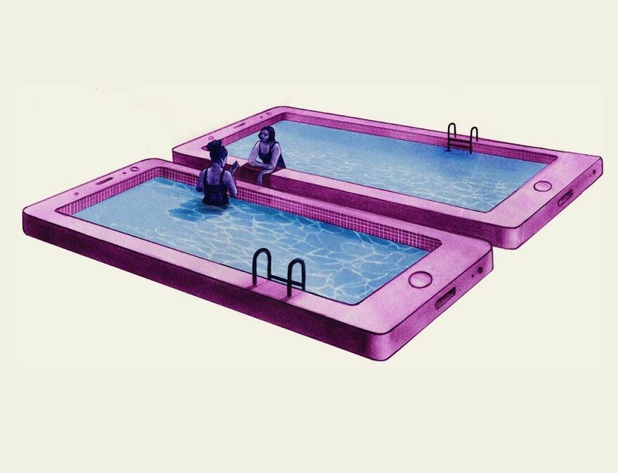 Illustration For An Article “Seeking Social Salvation” By Meera Clark In “World Positive” Magazine