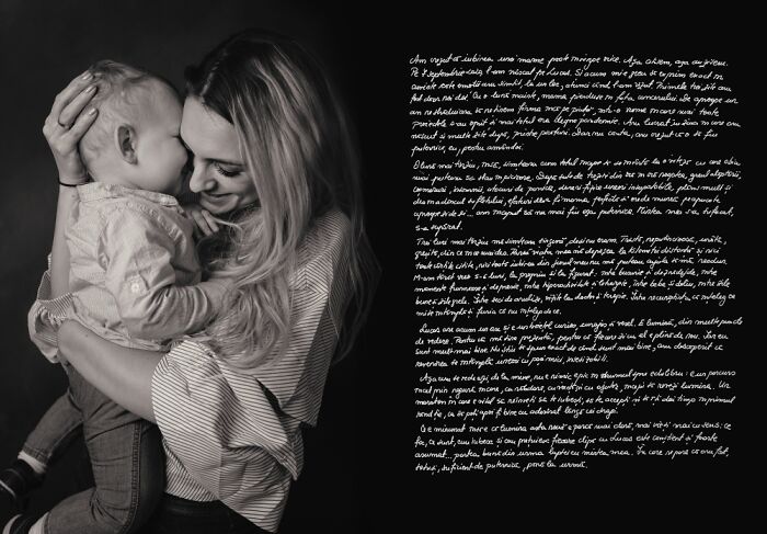 Mother embracing child tenderly in a postpartum photography project revealing the emotional challenges of motherhood.