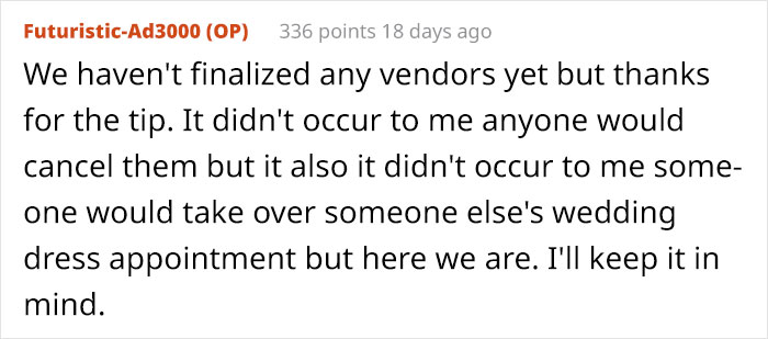 Guy Uninvites Fianc&eacute;e's Closest Family From The Wedding After They Make Her Wedding Dress Shopping All About Her Sister