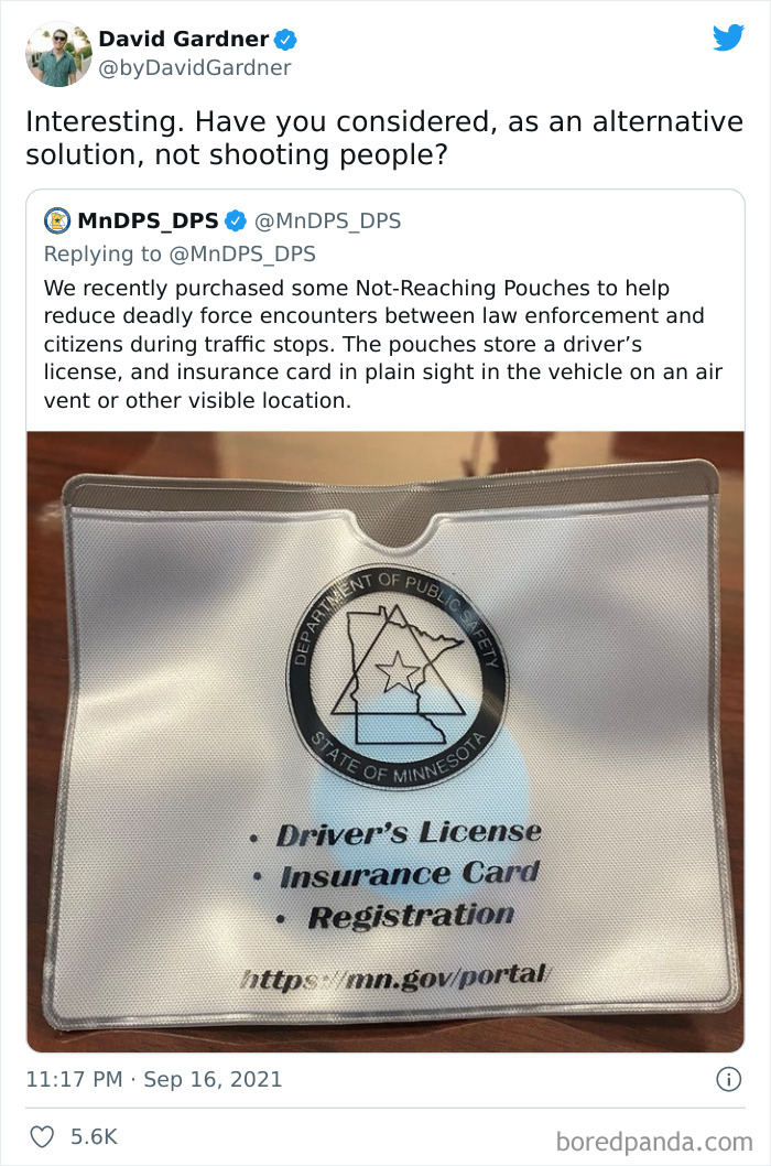 Nyt Reporter Has A Basic Question For Minnesota's Rollout Of "Not-Reaching Pouches," A Bold New Innovation In Hoping Cops Don't Shoot You!