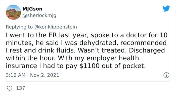 A Woman Gets Charged $700 For Coming To An ER And Sitting There For 7 Hours But Not Getting Any Treatment, Others Share Similar Stories