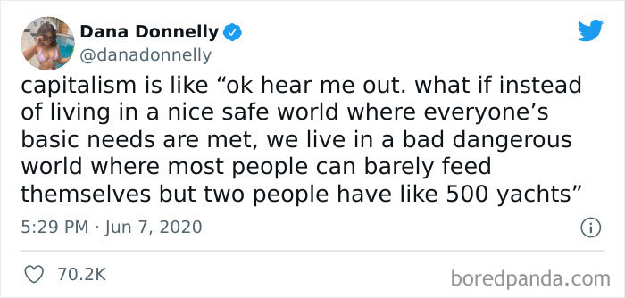 Less Yachts More People Able To Afford Food And Have A Roof Over Their Heads