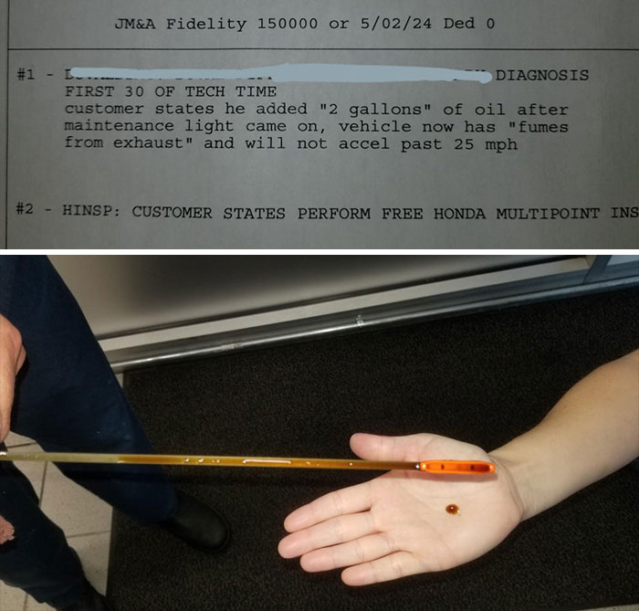 "My Maintenance Minder Came On So I Added More Oil"