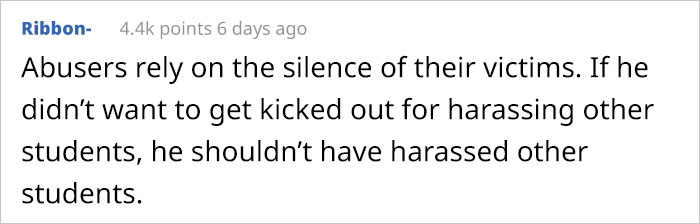 This Student Asks People Online If She Ruined Her Classmate's Career By Reporting Him For His Aggressive Behavior