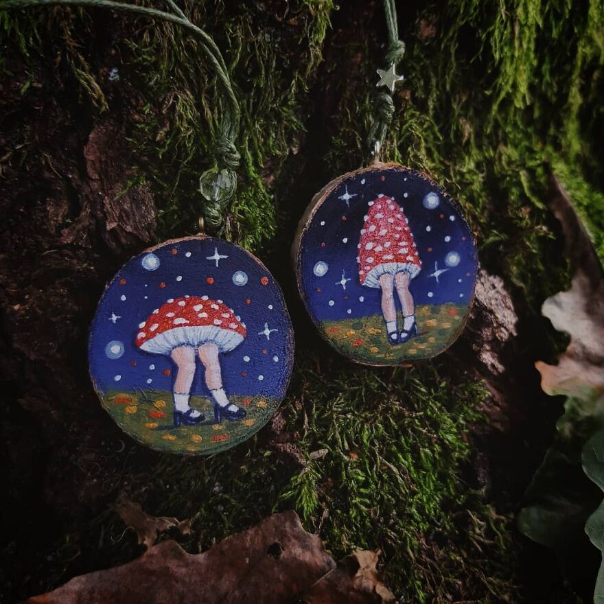 I Create Magical Paintings On Wood Inspired By The Forest