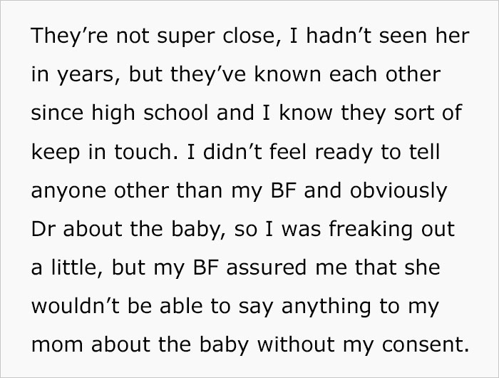 Woman Reported Her Clinic Receptionist After She Disclosed Her Pregnancy To Her Mom Via Text