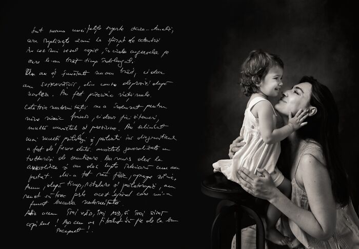 Mother and child sharing a tender moment in a postpartum photography project revealing the challenges of motherhood.