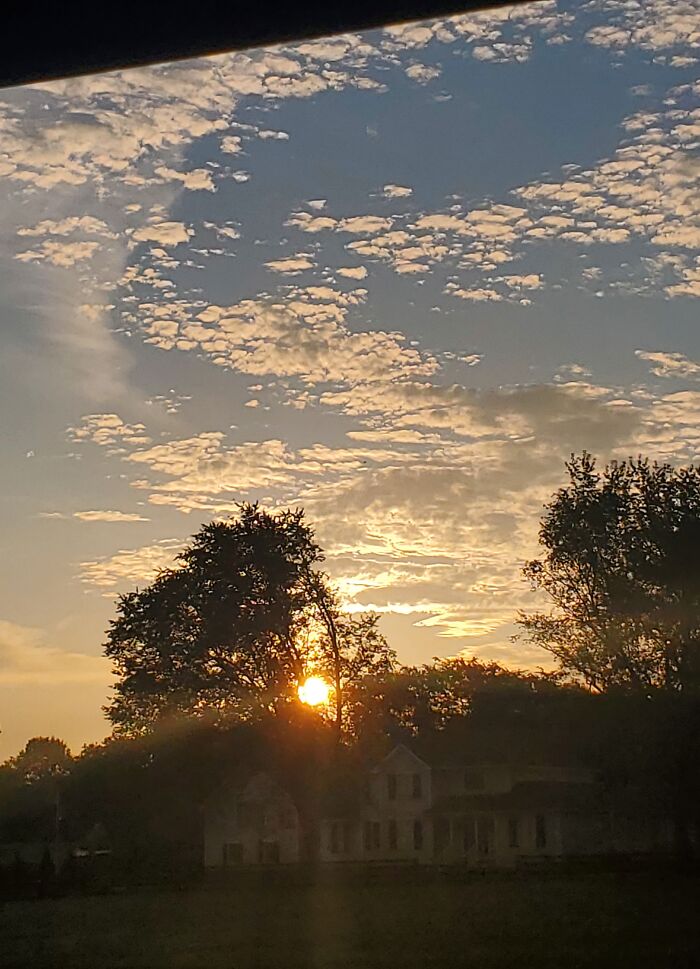 Saw This Sunrise On My Bus Ride To School One Moring