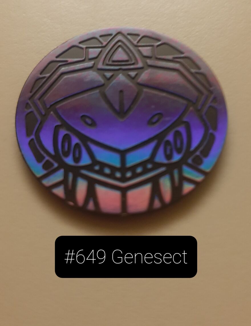 I Took Pictures Of 19 Unique Pokemon Coins That Were Reflected By The Light