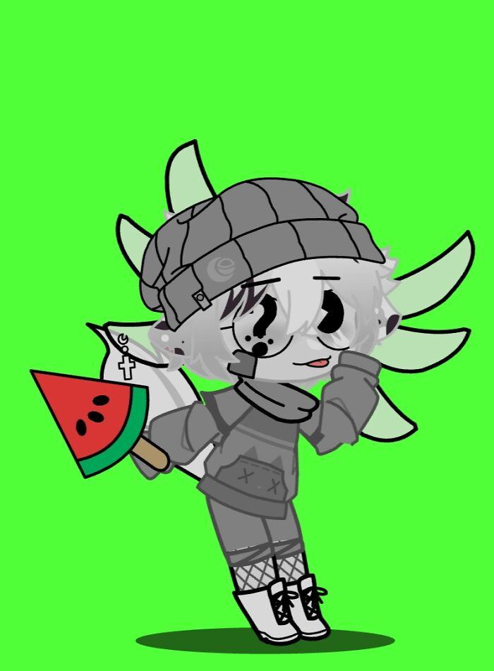 Okay Okay I Know It's Gacha Club Dont @ Me (Yes They're An Axolotl)