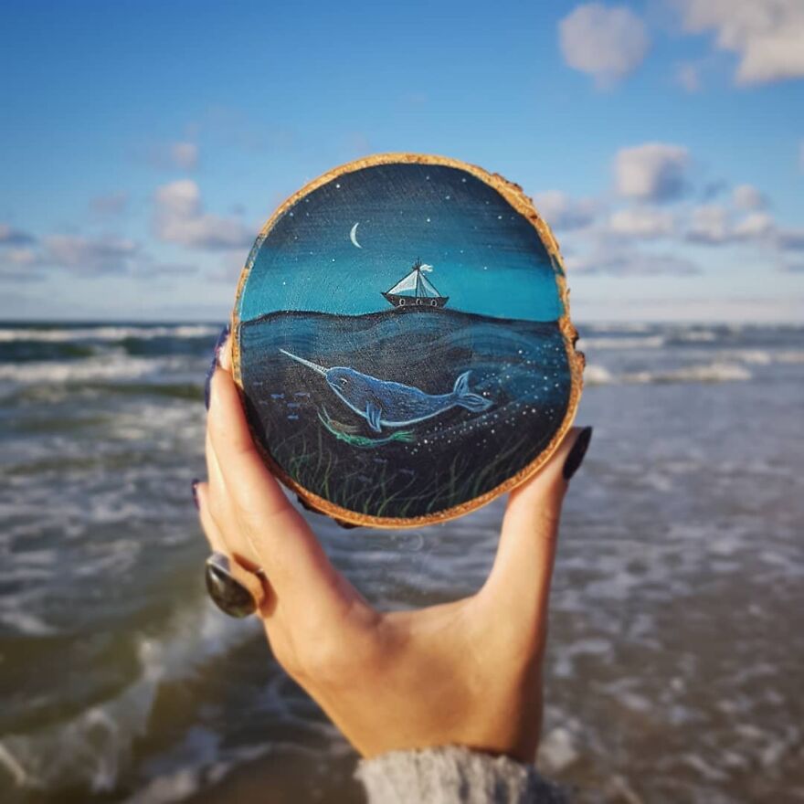 I Create Magical Paintings On Wood Inspired By The Forest