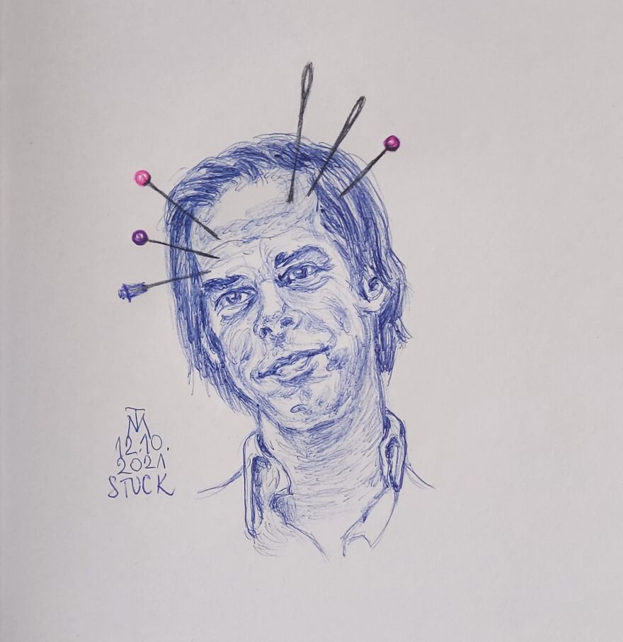 31 Drawings Inspired By Nick Cave For This Year's Inktober