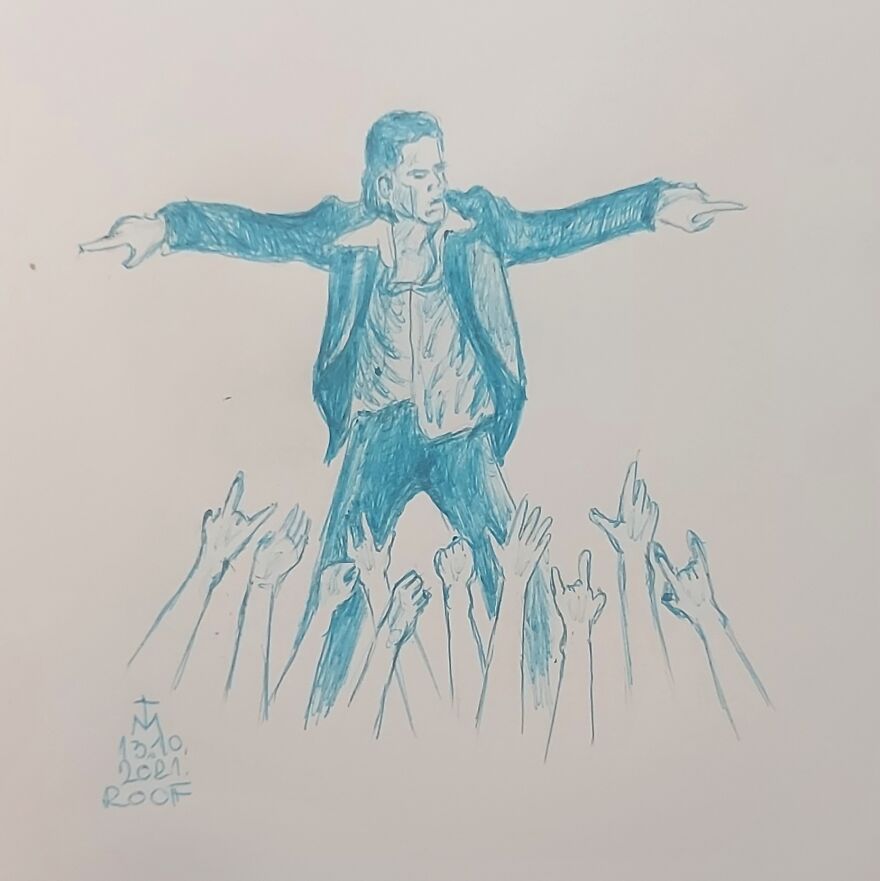 31 Drawings Inspired By Nick Cave For This Year's Inktober