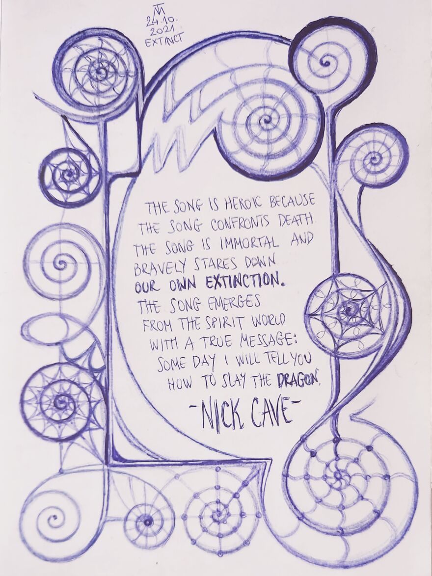 31 Drawings Inspired By Nick Cave For This Year's Inktober