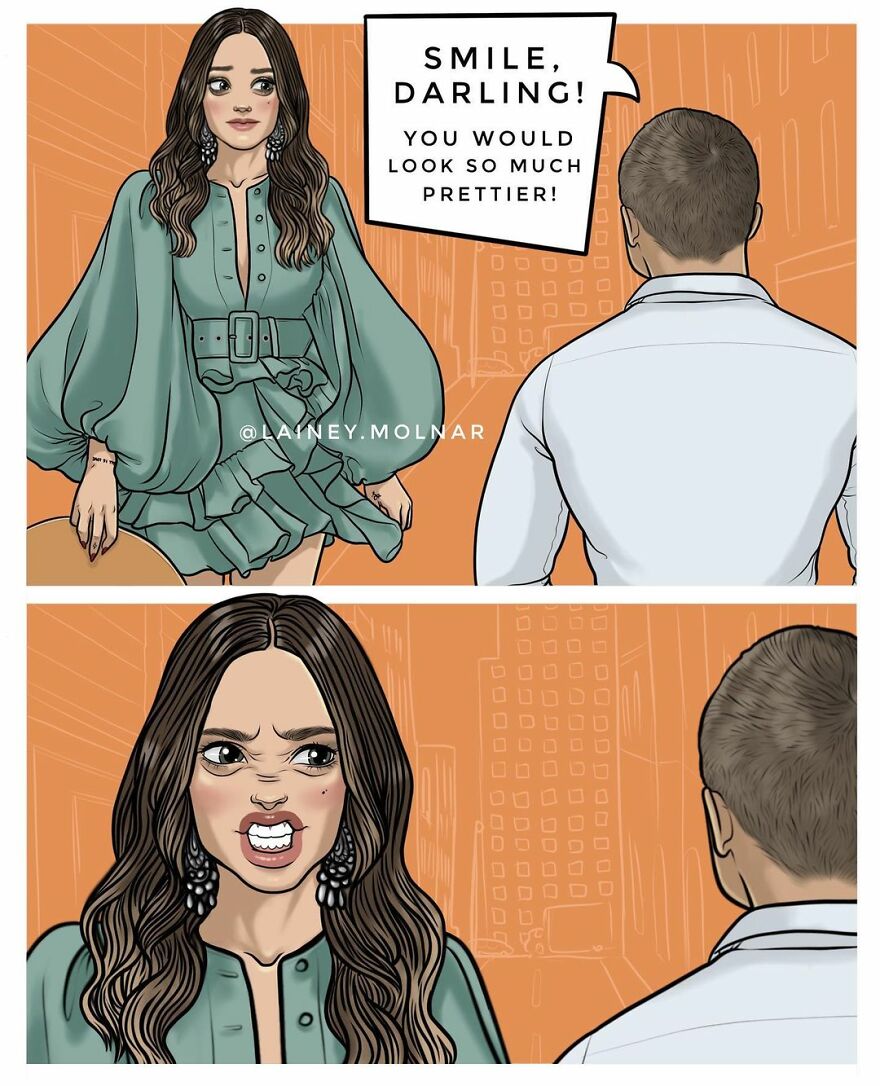 Lainey Molnar comics about smiling 