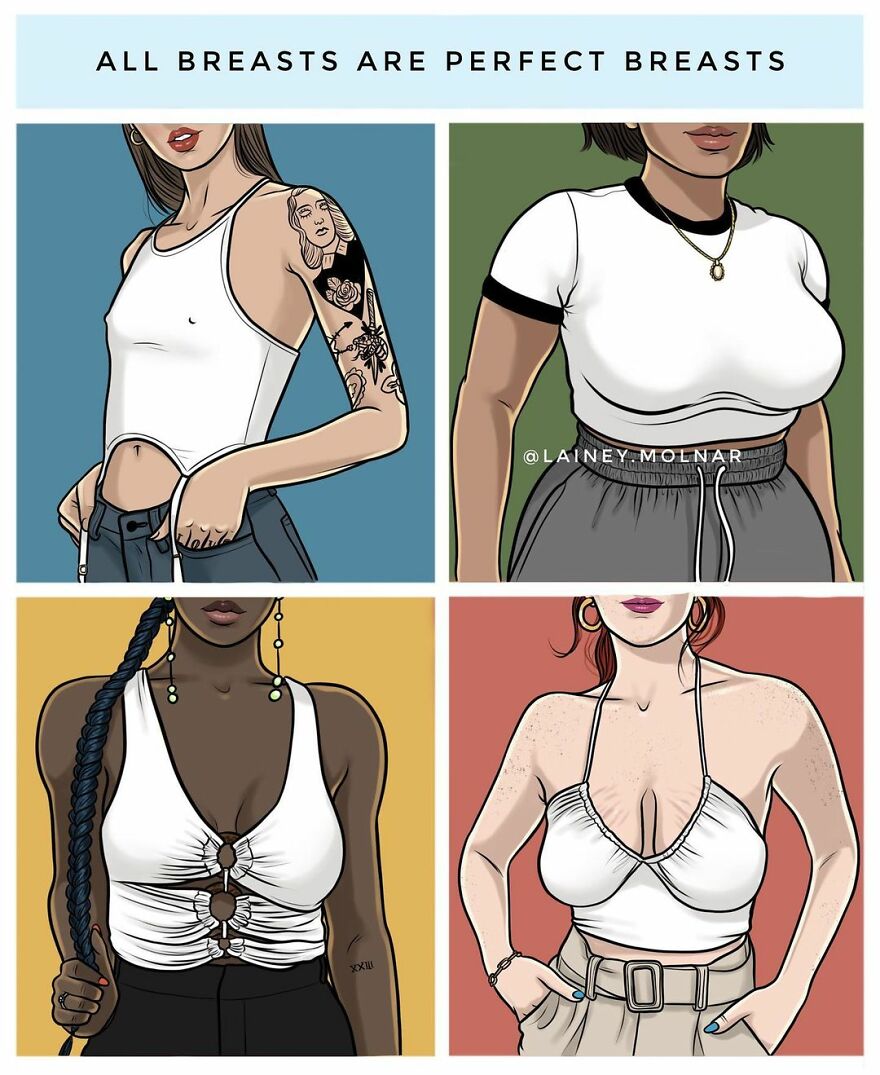 Lainey Molnar comics about female’s breast 