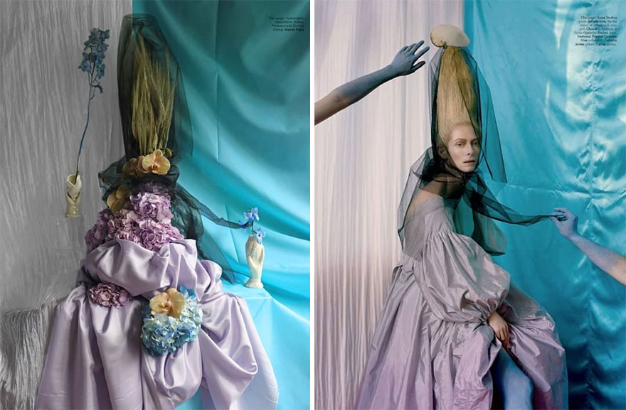 Artist Performs Floral Interpretations Of Great Works Of Art