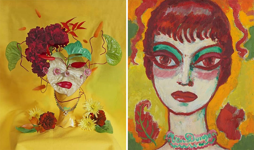 Artist Performs Floral Interpretations Of Great Works Of Art