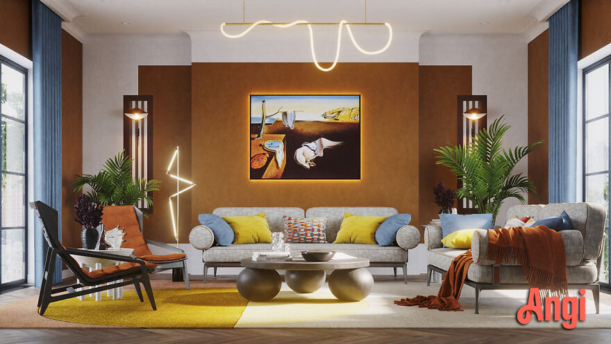 Artist Imagines How History&rsquo;s Most Famous Painters Might Decorate Their Homes Based On The Color Pallettes Of Their Paintings