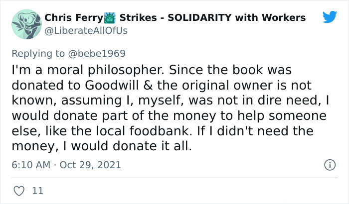 Mom Asks People Online If Her Son Is Right For Keeping The Money Found In A Book He Thrifted