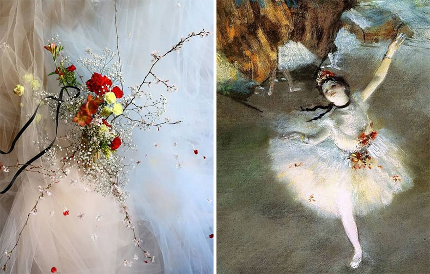 Artist Performs Floral Interpretations Of Great Works Of Art