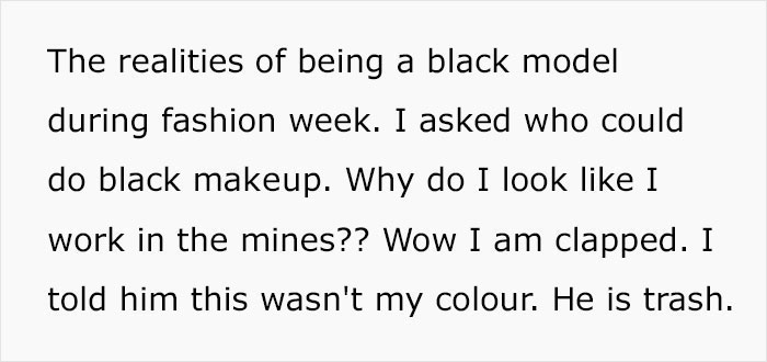 Black Top Model Redid Her Own Makeup And Hair 10 Minutes Before Walking The Runway Because The Makeup Artists Failed